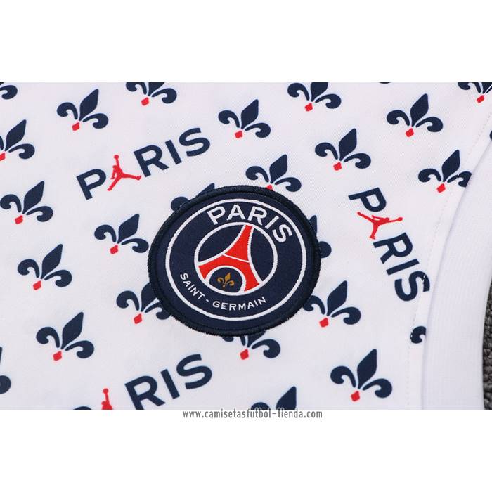 Camiseta de Entrenamiento Paris Saint-Germain Jordan 2022 2023 Sin Mangas Blanco